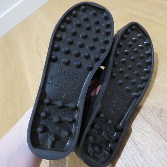 MELISSA Possession Jelly Fisherman Sandal Shoes in Matte Black Chunky Size US 7 - Picture 8 of 10